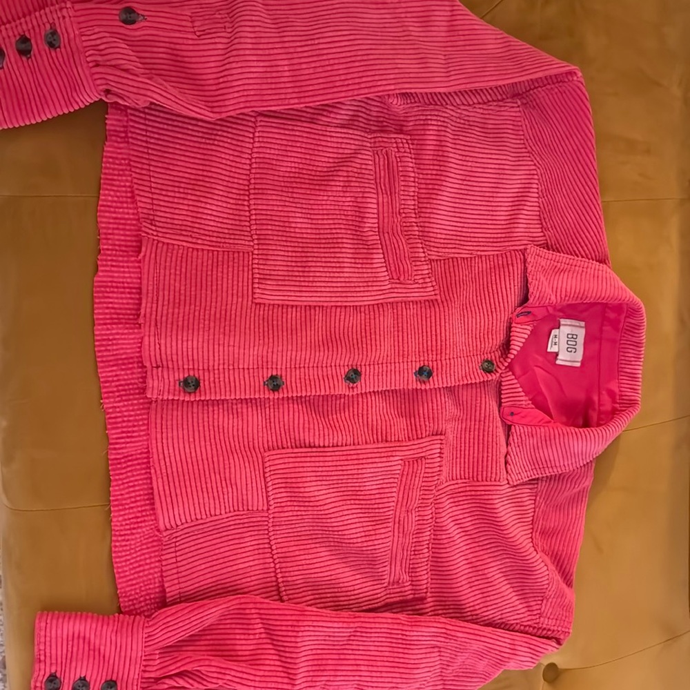 Urban Outfitters BDG Rodney Corduroy Cropped Button-Down Shirt